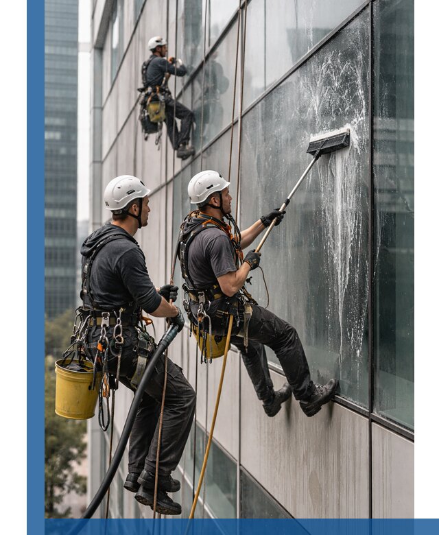 Профессиональная высотная мойка фасадов зданий в Тутаеве
