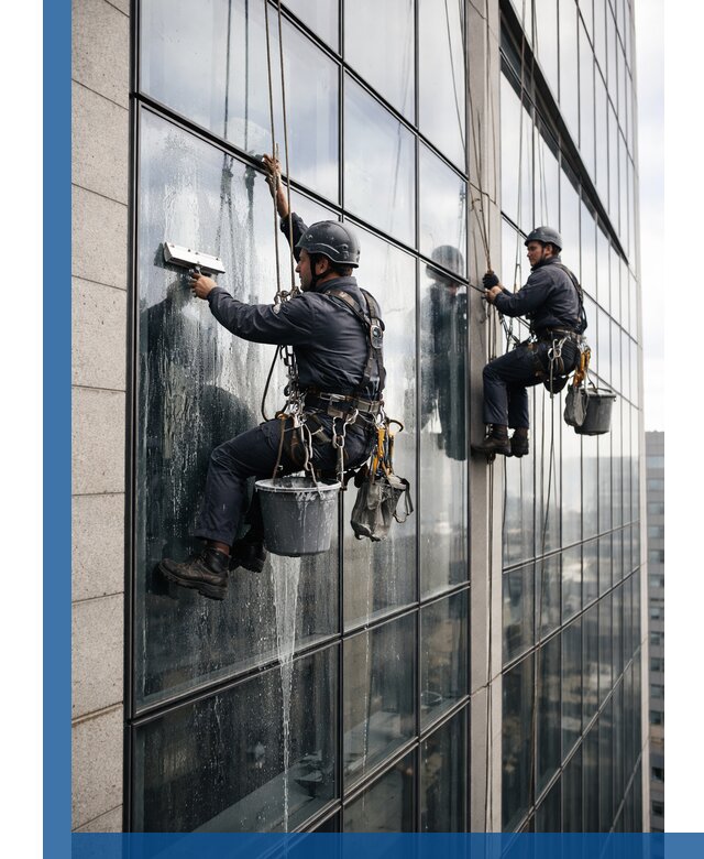 Профессиональная мойка стеклянных фасадов зданий в Тутаеве