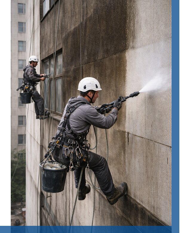 Очистка фасада от копоти в Тутаеве от 262 р. | ВЫСОТНИК-Ттв