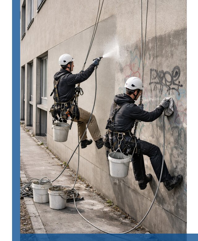 Антиграффити покрытие фасада с защитой от надписей в Тутаеве