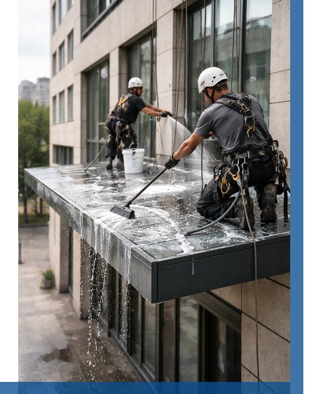 Мойка козырьков и навесов в Тутаеве от 3669 р. | ВЫСОТНИК-Ттв