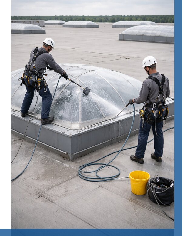 Мойка зенитных фонарей в Тутаеве, заказать от 4718 р. | ВЫСОТНИК-Ттв