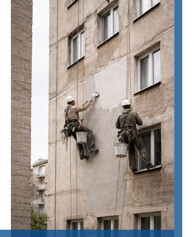 Косметический ремонт фасада в Тутаеве от 1153 р. | ВЫСОТНИК-Ттв