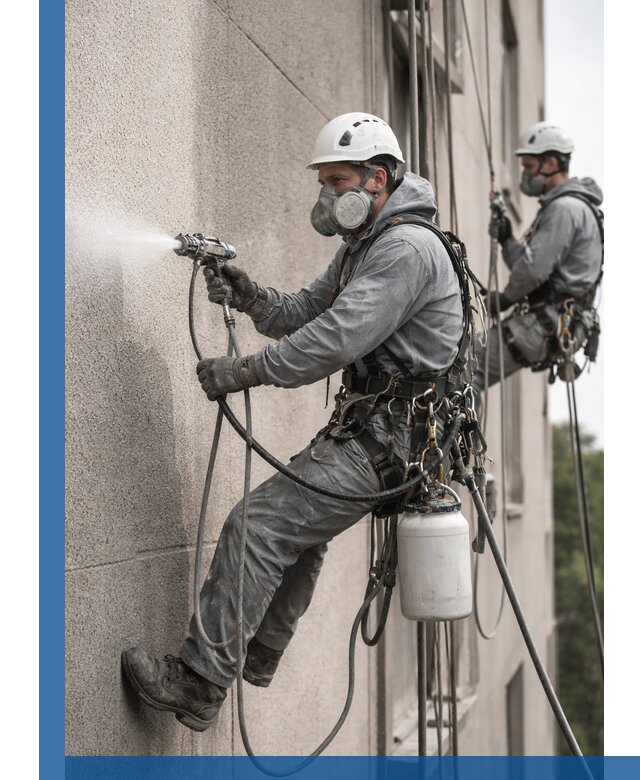 Безвоздушная покраска фасадов зданий в Тутаеве профессионально