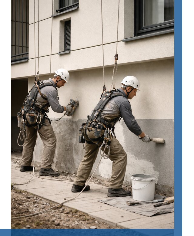 Окраска цоколя здания в Тутаеве от 472 р. под ключ | ВЫСОТНИК-Ттв