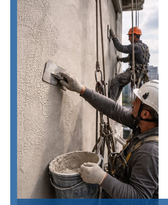 Декоративная штукатурка фасада с утеплением и защитой в Тутаеве