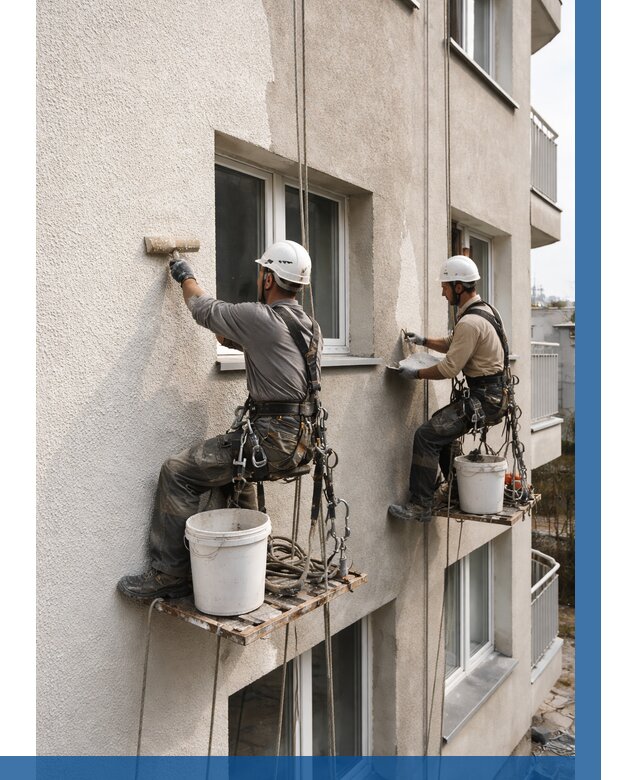 Нанесение короеда на фасад в Тутаеве от 472 р. | ВЫСОТНИК-Ттв