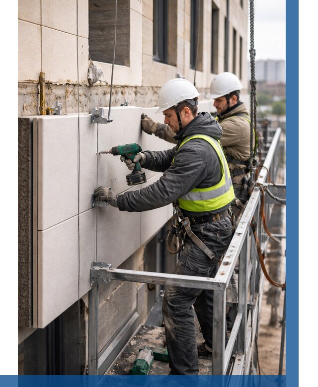 Монтаж фасадных термопанелей в Тутаеве от 1573 р. | ВЫСОТНИК-Ттв