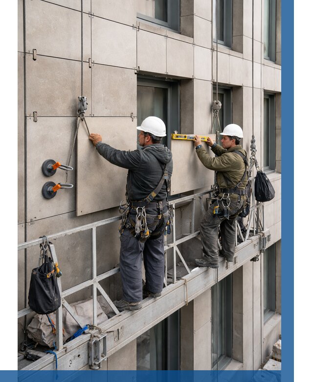 Монтаж керамогранита на фасад в Тутаеве от 2621 р. | ВЫСОТНИК-Ттв