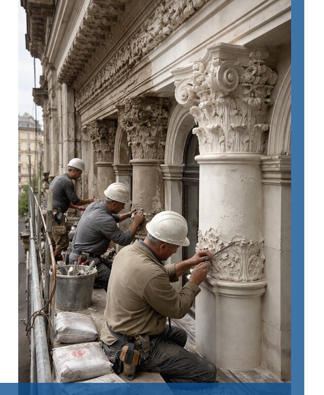 Реставрация фасадной лепнины в Тутаеве от 2621 р. | ВЫСОТНИК-Ттв