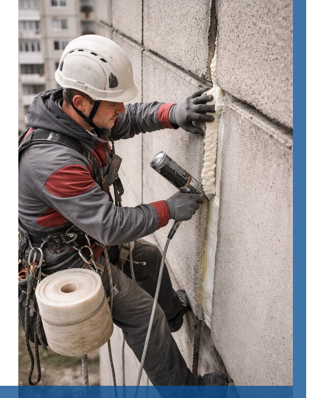 Утепление межпанельных швов в Тутаеве от 734 р. | ВЫСОТНИК-Ттв