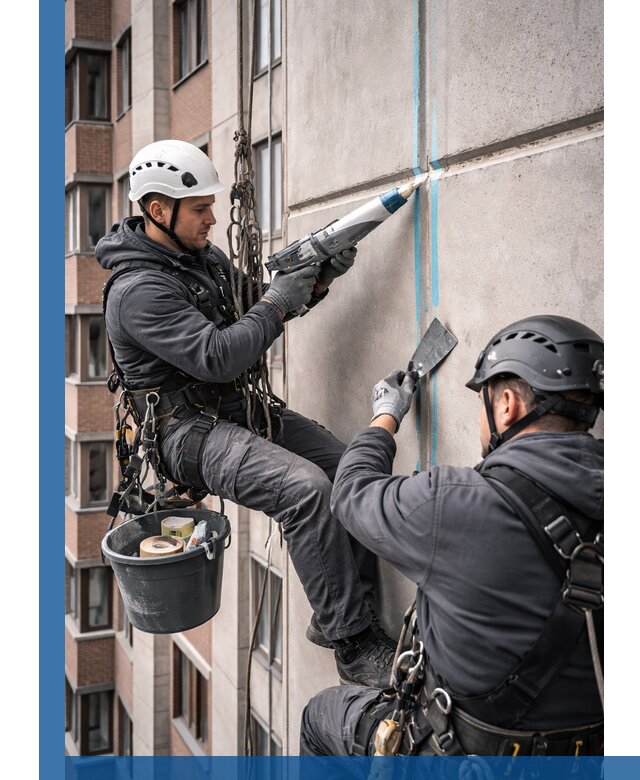 Вторичная герметизация швов фасада и кровли в Тутаеве
