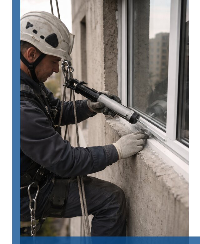 Герметизация оконных швов снаружи в Тутаеве профессионально