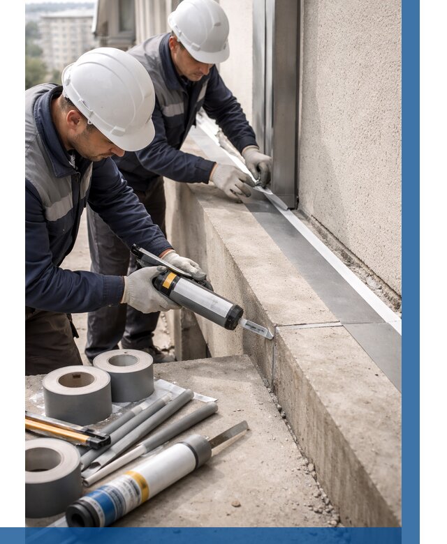 Герметизация примыкания балкона в Тутаеве от 4718 р. | ВЫСОТНИК-Ттв