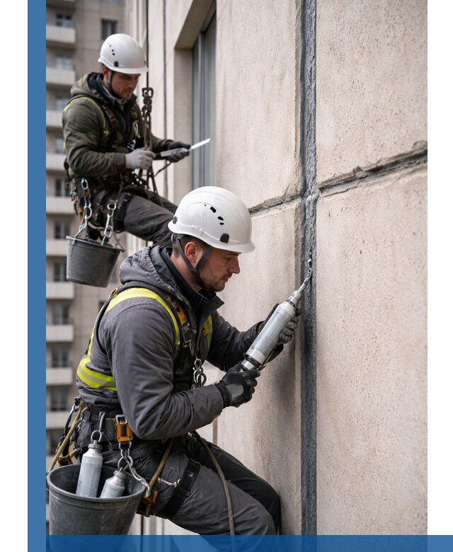 Герметизация деформационных швов фасада в Тутаеве качественно