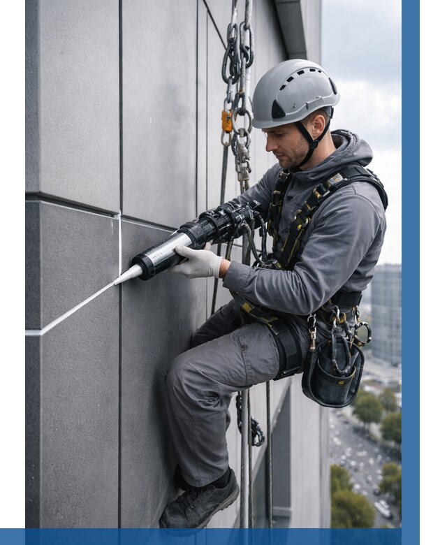 Герметизация стыков фасадных панелей в Тутаеве от 6815 р.| ВЫСОТНИК-Ттв