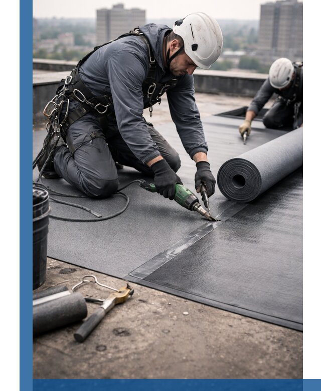 Ремонт мягкой кровли в Тутаеве с выездом промальпинистов