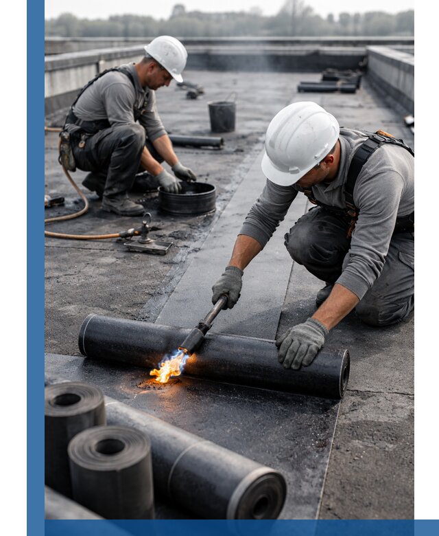 Ремонт рулонной кровли в Тутаеве герметизация и восстановление