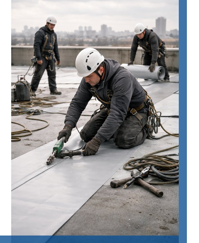 Ремонт мембранной кровли в Тутаеве от 1887 р./м2 | ВЫСОТНИК-Ттв