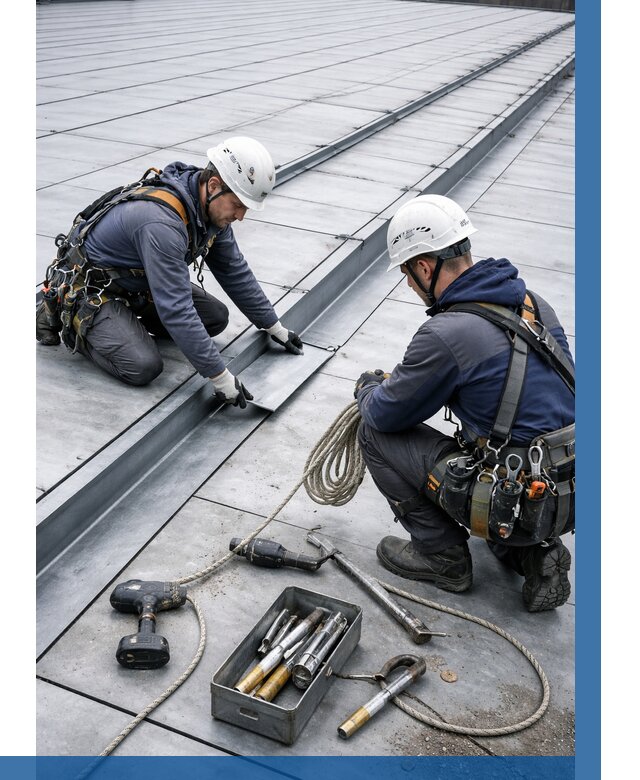 Ремонт фальцевой кровли в Тутаеве от 734 р. | ВЫСОТНИК-Ттв