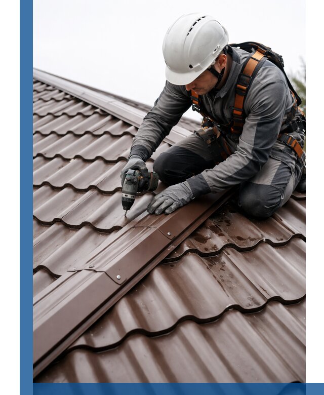 Ремонт металлочерепицы на крыше в Тутаеве профессионально