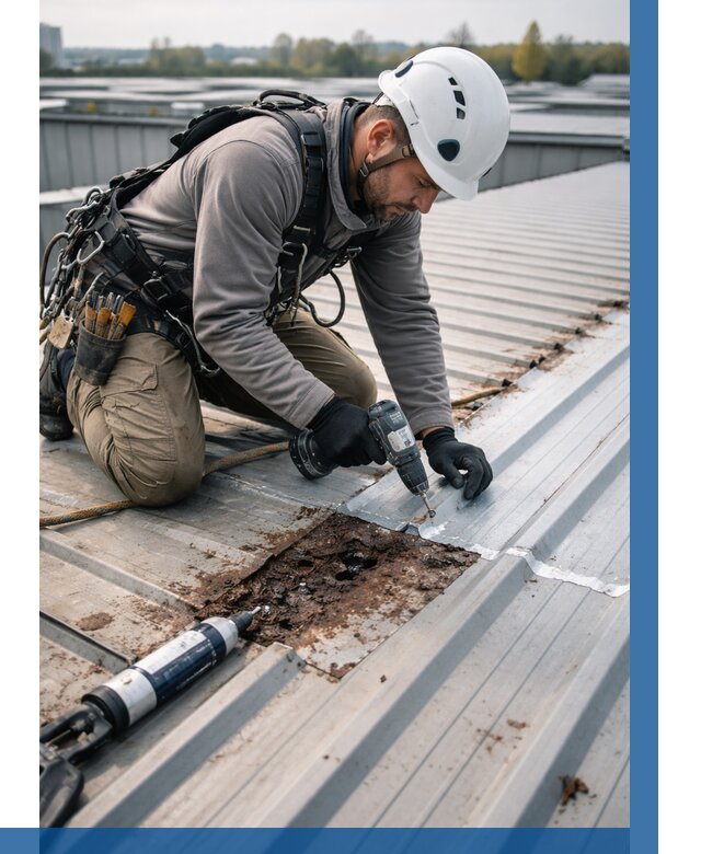 Ремонт профнастила на кровле в Тутаеве от 734 р. | ВЫСОТНИК-Ттв