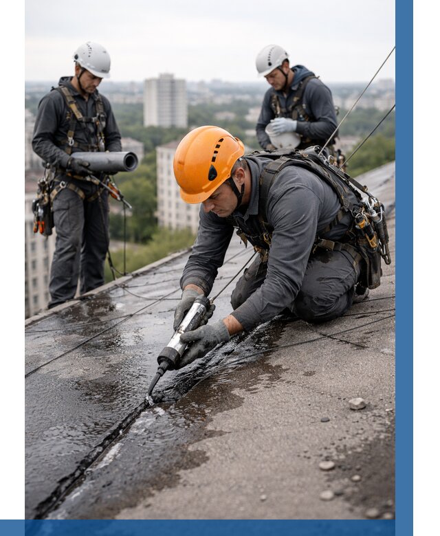 Устранение протечек кровли в Тутаеве от 12581 р. | ВЫСОТНИК-Ттв