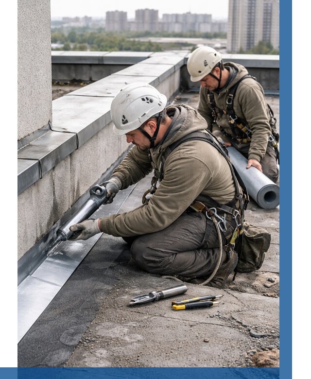 Ремонт кровельных примыканий в Тутаеве от 1258 р. | ВЫСОТНИК-Ттв