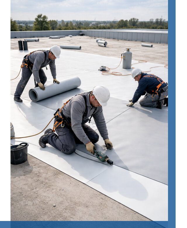 Монтаж мембранной кровли под ключ в Тутаеве от 1258 р. | ВЫСОТНИК-Ттв