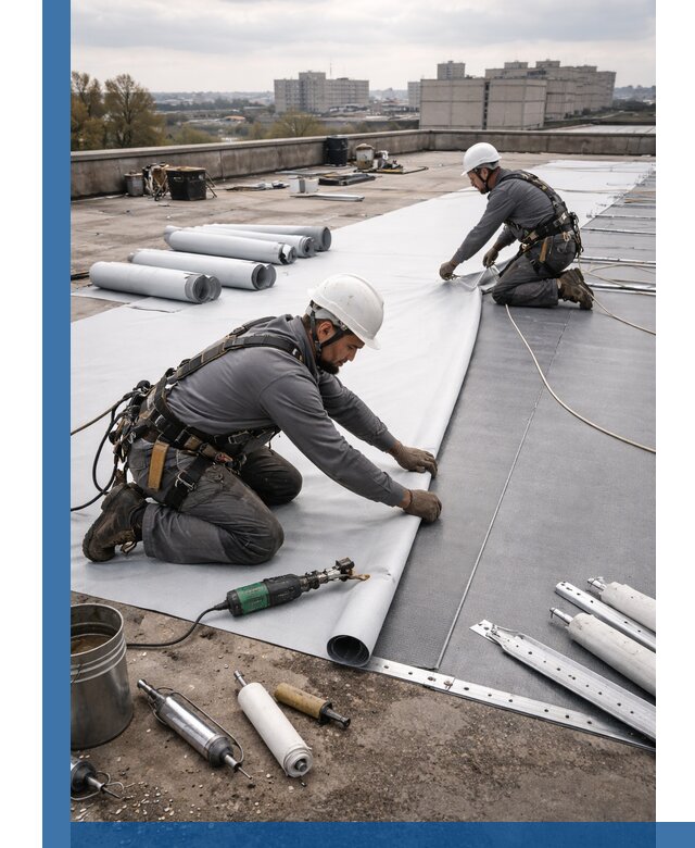 Монтаж мембранной кровли в Тутаеве для промышленных зданий