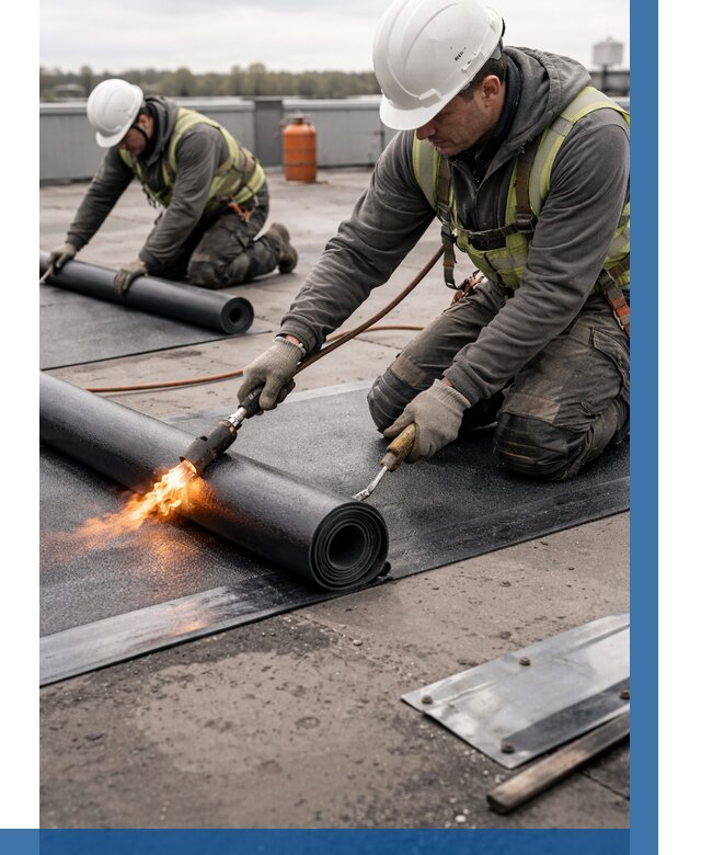 Монтаж наплавляемой кровли в Тутаеве от 891 р. — ВЫСОТНИК-Ттв