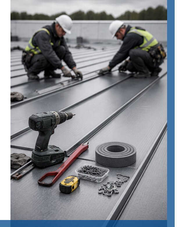 Монтаж фальцевой кровли в Тутаеве от 1887 р. | ВЫСОТНИК-Ттв