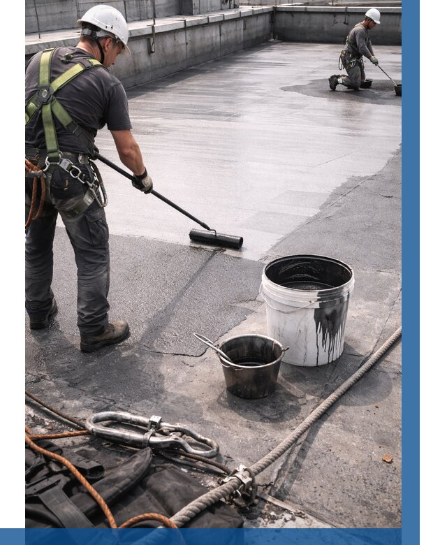 Гидроизоляция кровли жидкой резиной в Тутаеве от 524 р. | ВЫСОТНИК-Ттв