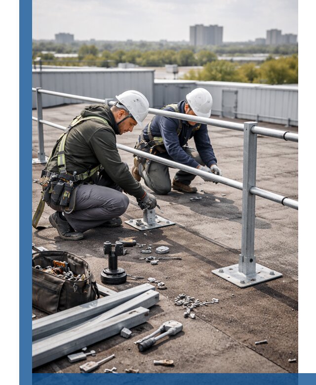 Монтаж кровельного ограждения в Тутаеве под ключ с гарантией