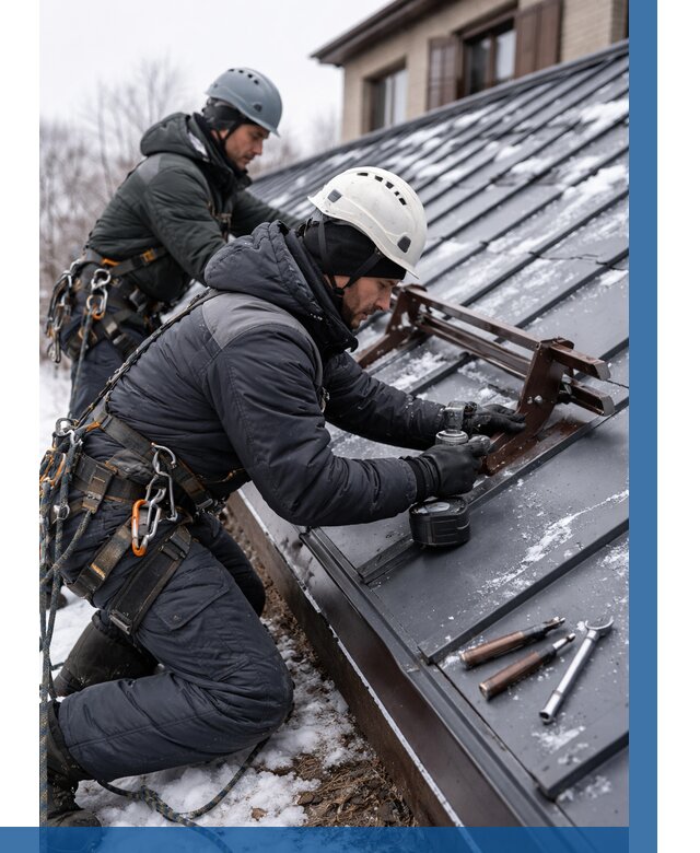 Монтаж снегозадержателей в Тутаеве от 472 р. | ВЫСОТНИК-Ттв