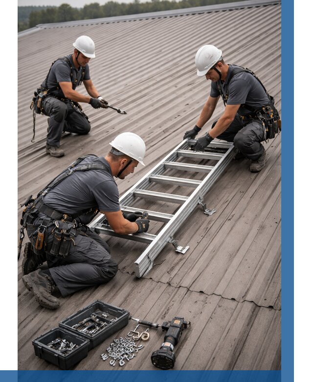 Монтаж кровельной лестницы в Тутаеве от 4718 р. | ВЫСОТНИК-Ттв