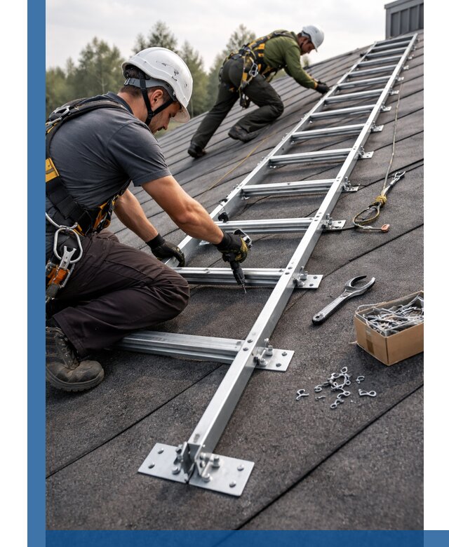 Профессиональный монтаж кровельной лестницы в Тутаеве под ключ