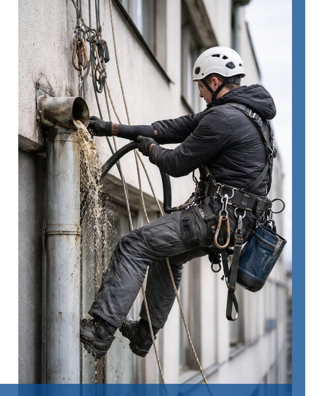 Прочистка водосточных труб в Тутаеве от 3669 р. | ВЫСОТНИК-Ттв