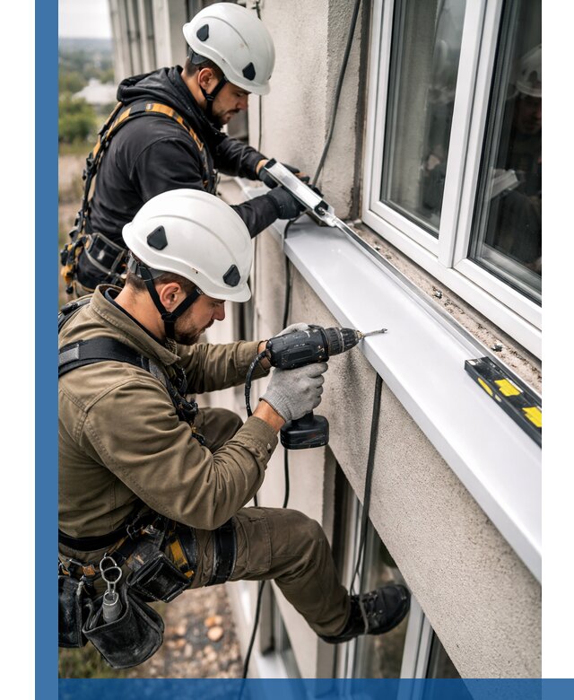Профессиональный монтаж оконных отливов и отведения воды в Тутаеве