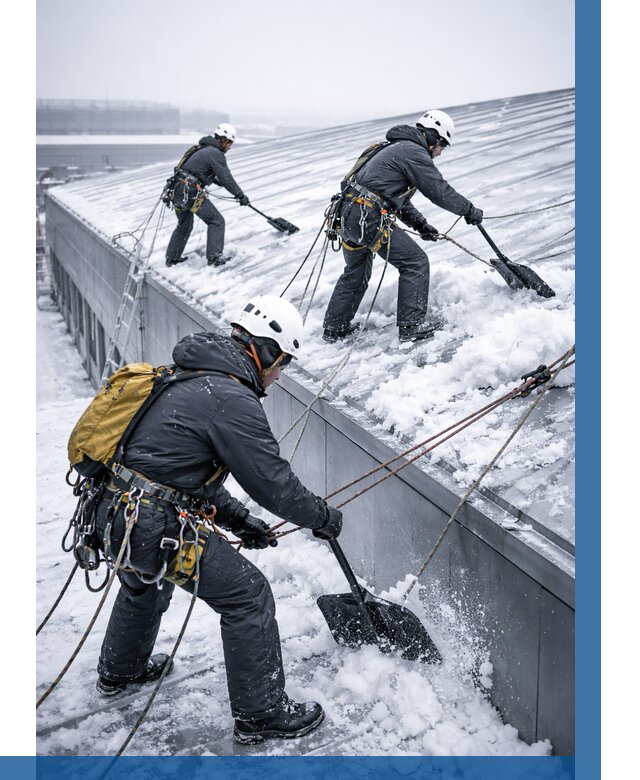 Очистка навесов от снега в Тутаеве от 4718 р. | ВЫСОТНИК-Ттв