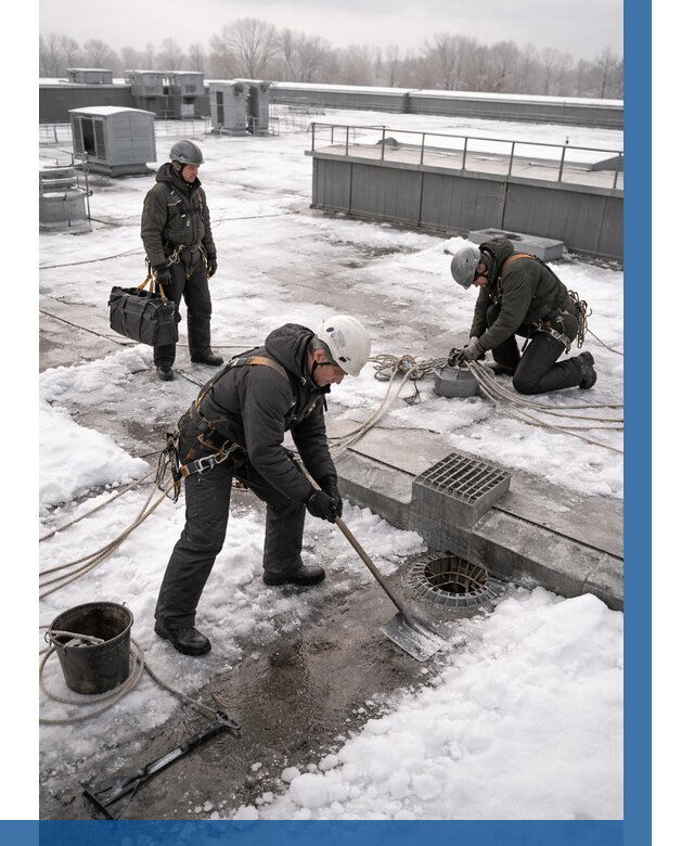 Абонентское обслуживание кровли зимой в Тутаеве от 8387 р. | ВЫСОТНИК-Ттв