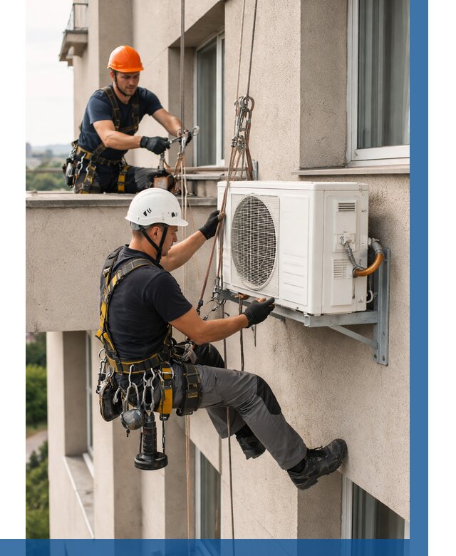 Монтаж внешнего блока кондиционера в Тутаеве от 6815 р. | ВЫСОТНИК-Ттв