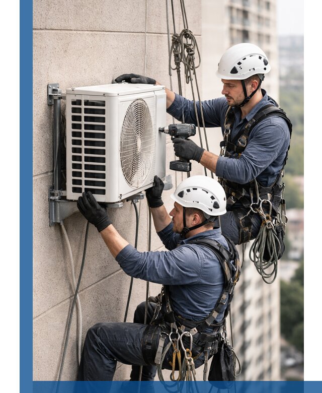 Монтаж внешнего блока кондиционера в Тутаеве установка и крепление