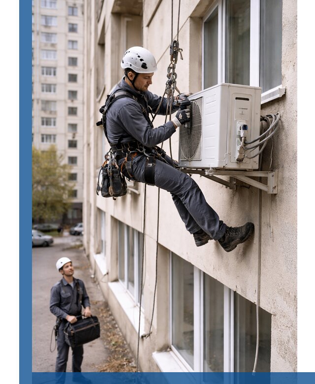 Демонтаж внешнего блока кондиционера в Тутаеве профессионально