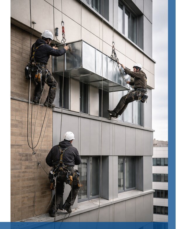 Монтаж воздуховодов на фасаде в Тутаеве от 1573 р. | ВЫСОТНИК-Ттв