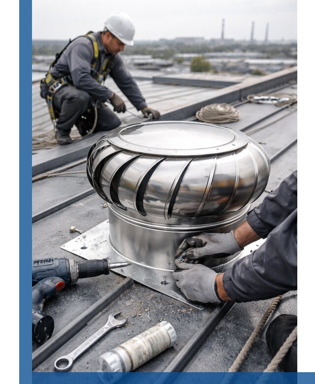 Установка дефлекторов на кровле в Тутаеве профессионально