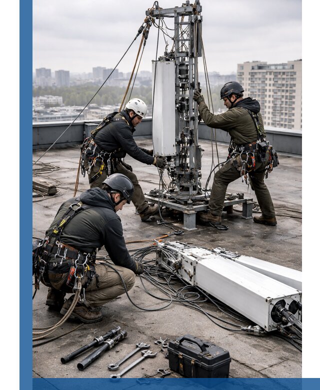 Демонтаж антенн на крыше зданий в Тутаеве с гарантией