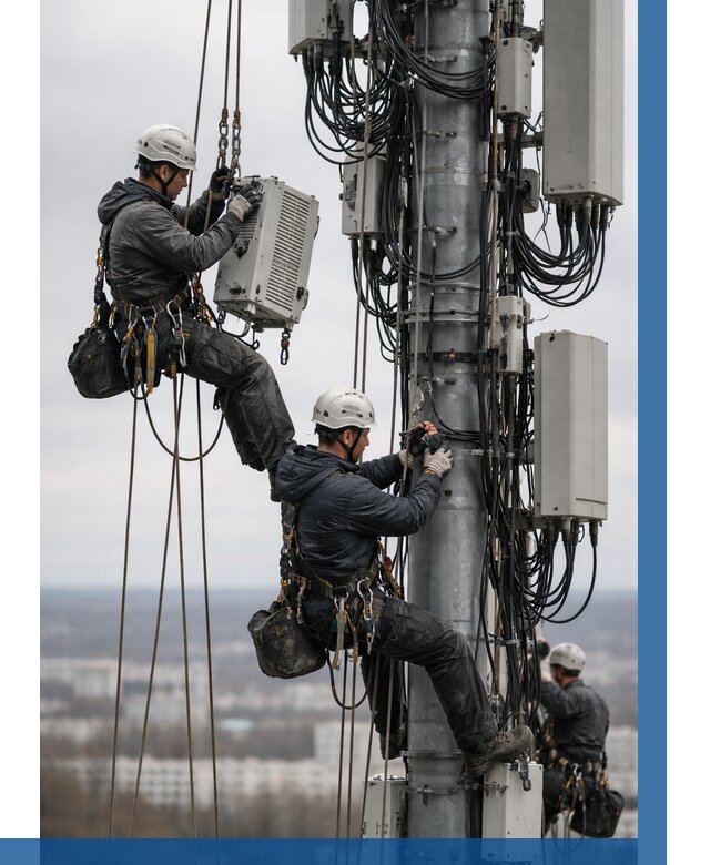 Монтаж оборудования связи на мачте в Тутаеве от 7863 р. | ВЫСОТНИК-Ттв