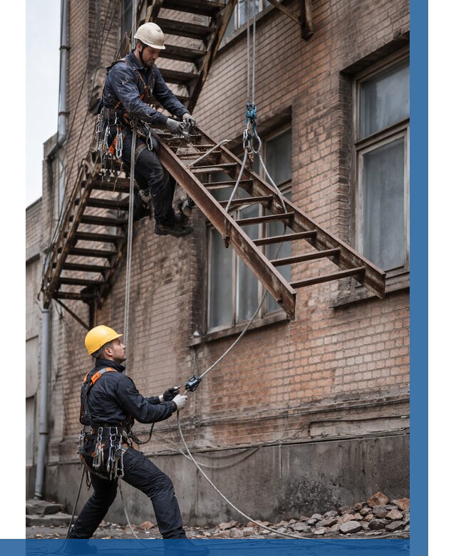 Демонтаж пожарной лестницы в Тутаеве от 12581 р. | ВЫСОТНИК-Ттв