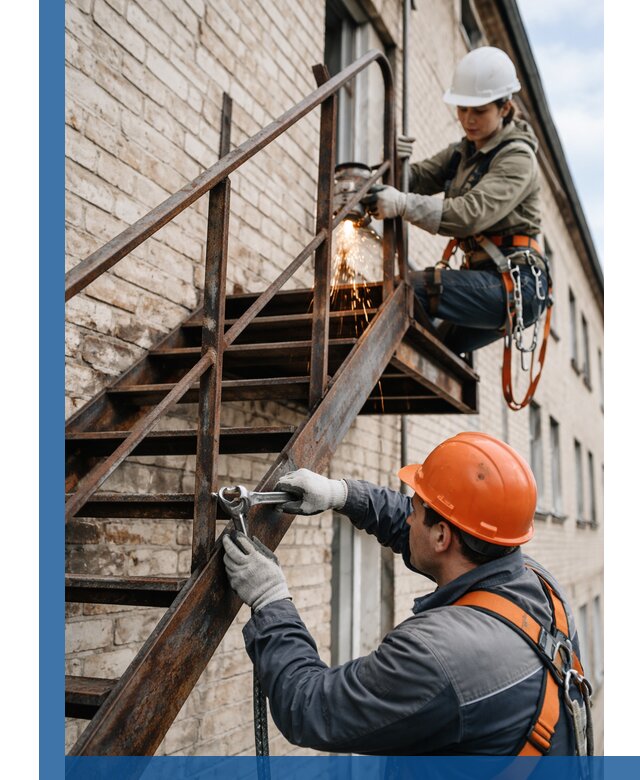 Ремонт и восстановление пожарных лестниц с выездом в Тутаеве